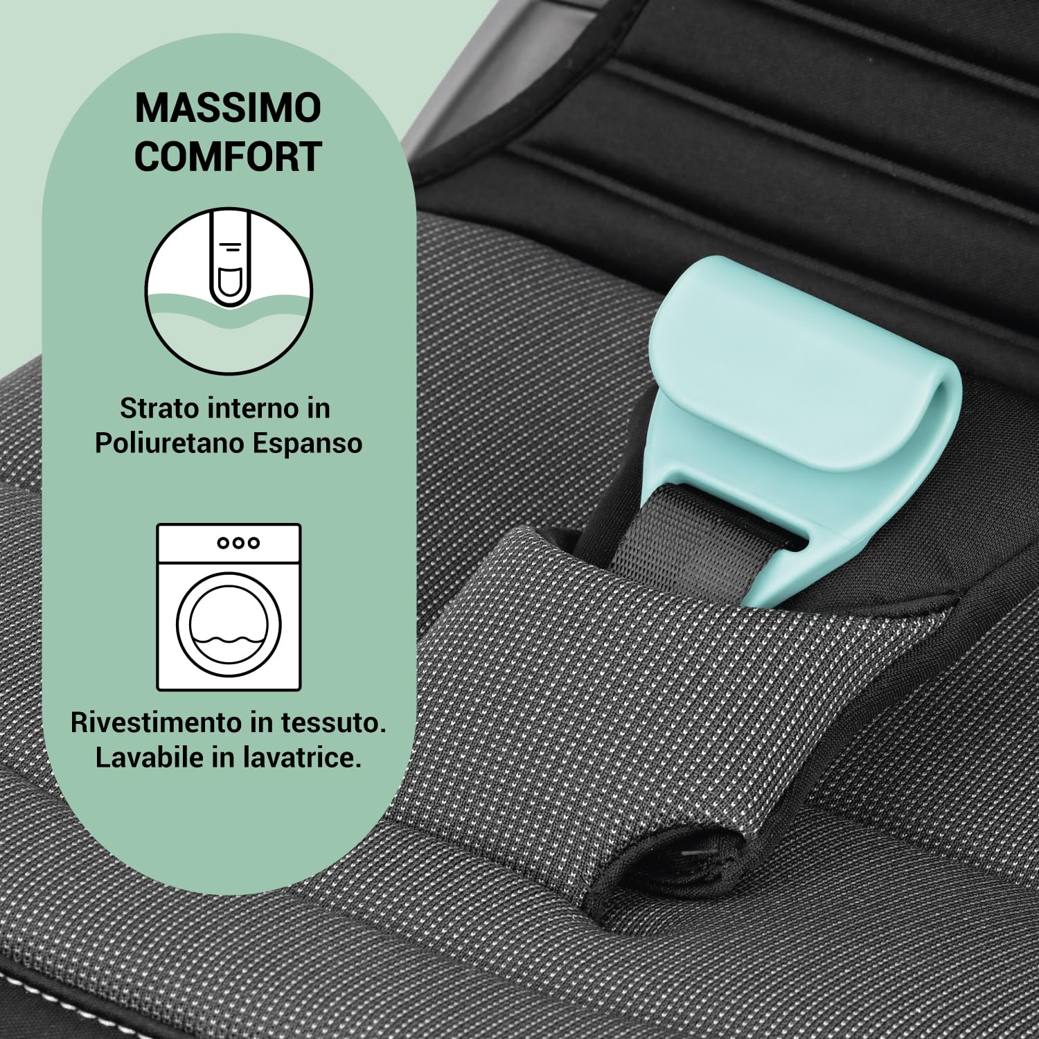 PEG Viaggio Flex Seggiolino Auto ISOFIX con Tecnologia Avanzata, Reclinabile, Pieghevole, Schienale Rinforzato, per Bambini da 100 a 150 cm (3-12 anni), 15-36 kg, Crystal Black