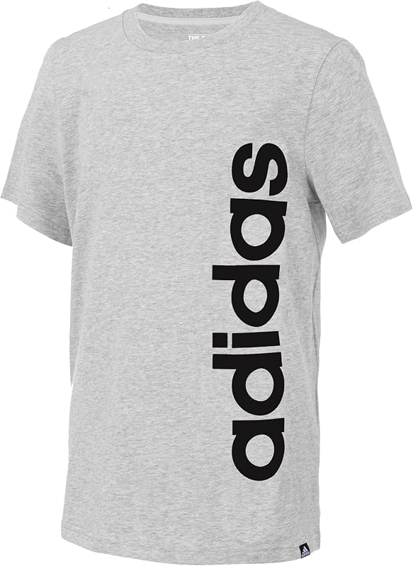remera de manga corta con logo de jersey de algodón para niño adidas | remera de manga corta, transpirable, ajuste relajado, detalle de logo