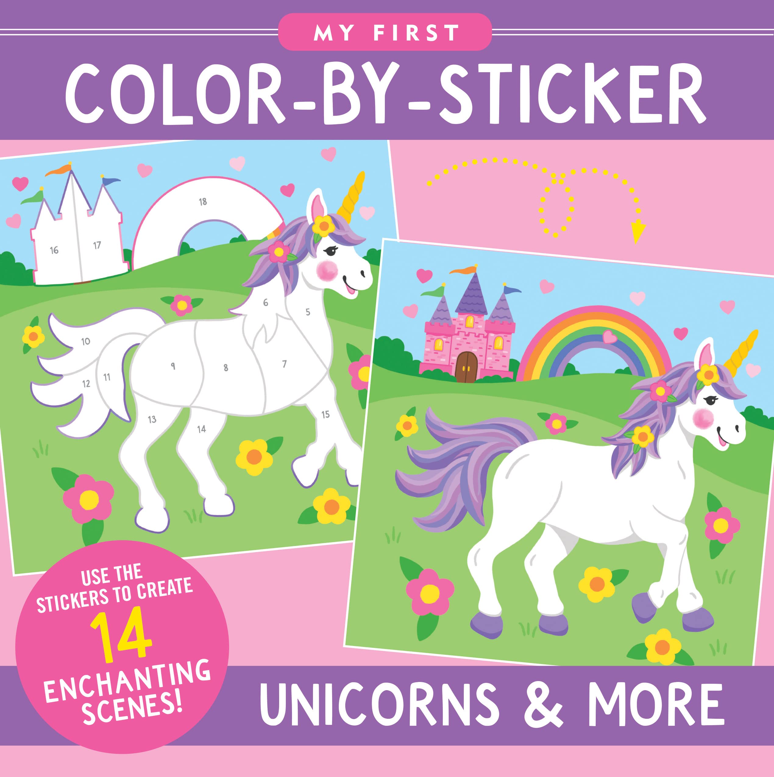 My First Color by Sticker Book - Unicorns & More