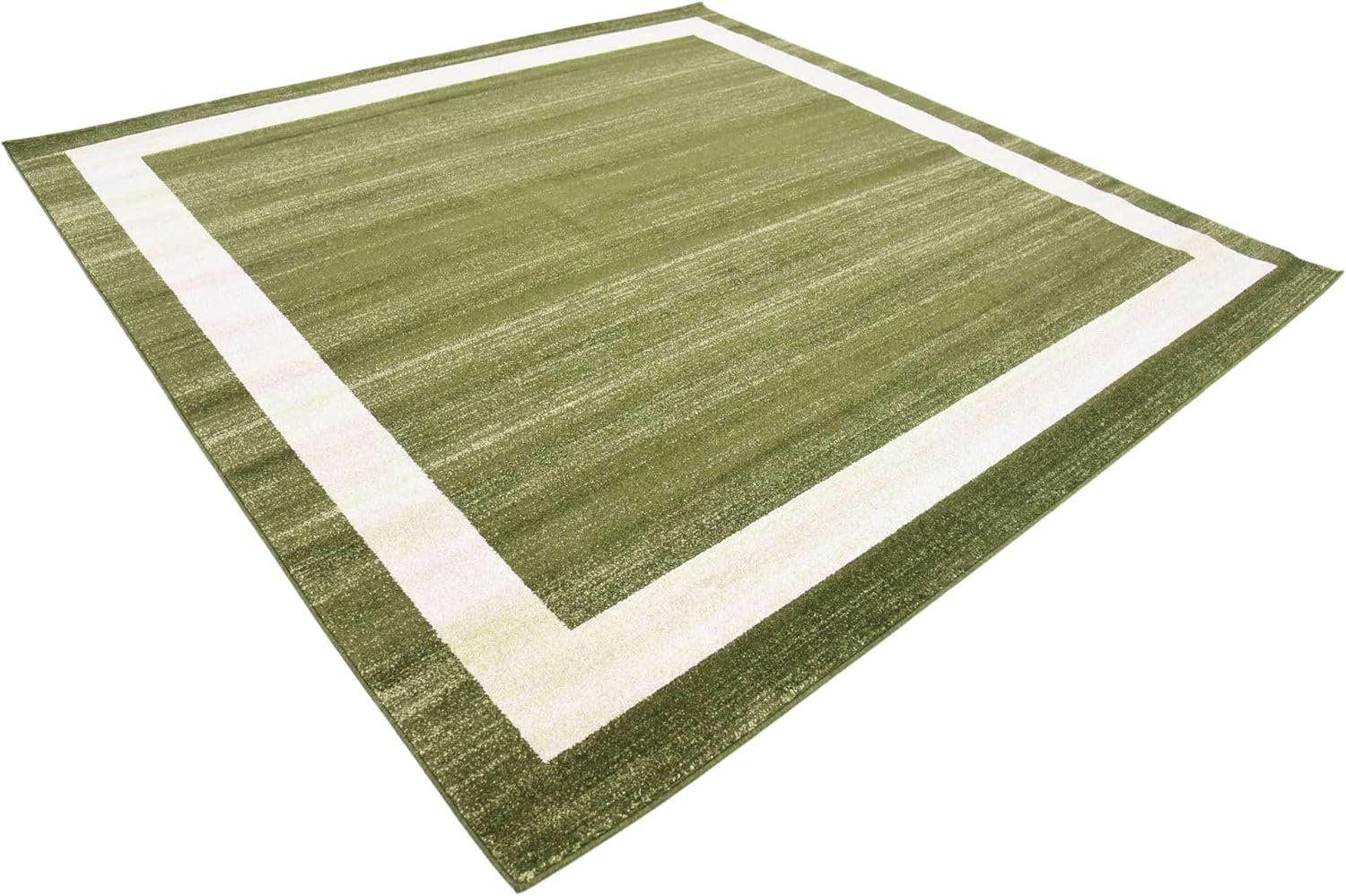 Unique Loom Del Mar Collection Area Rug - Maria (7' 10" Square, Green/ Ivory)