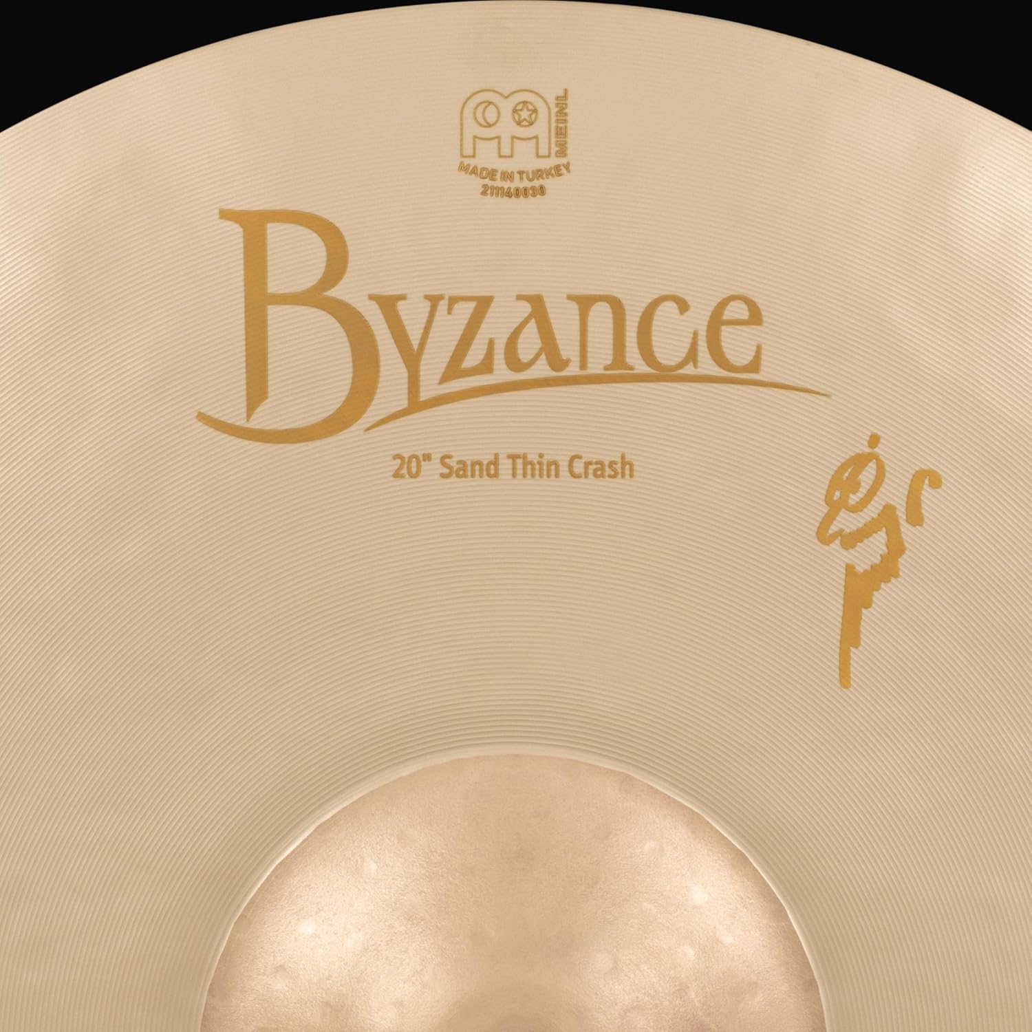 Meinl Cymbals Byzance 20" Vintage Sand Thin Crash, Benny Greb Signature — Made in Turkey — Hand Hammered B20 Bronze, 2-Year Warranty (B20SATC)