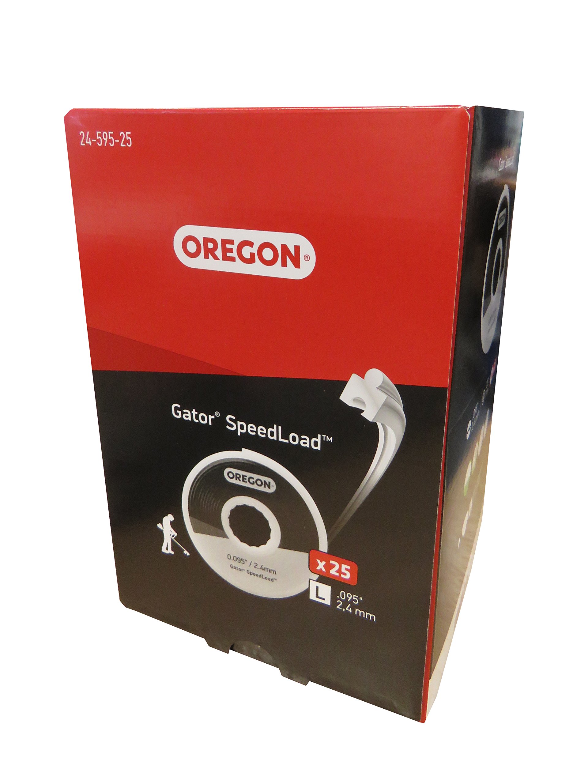 Oregon 24-595-25 Fil de coupe Gator SpeedLoad, 2,4 mm paquet de 25