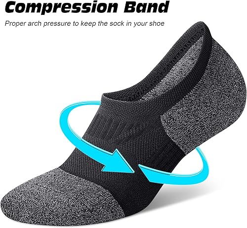 Miniatura 4 de Gonii No Show Socks - Calcetines deportivos de compresión para mujer 6 pares