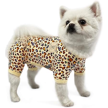 Amazon Tony Hoby 犬服 パジャマ 100 ソフトコットン生地 小型犬服 ヒョウ柄 4本足入れ 暖かい 犬のロンパース 可愛いかつ元気な服 春夏秋冬用 Tony Hoby シャツ パーカー 通販