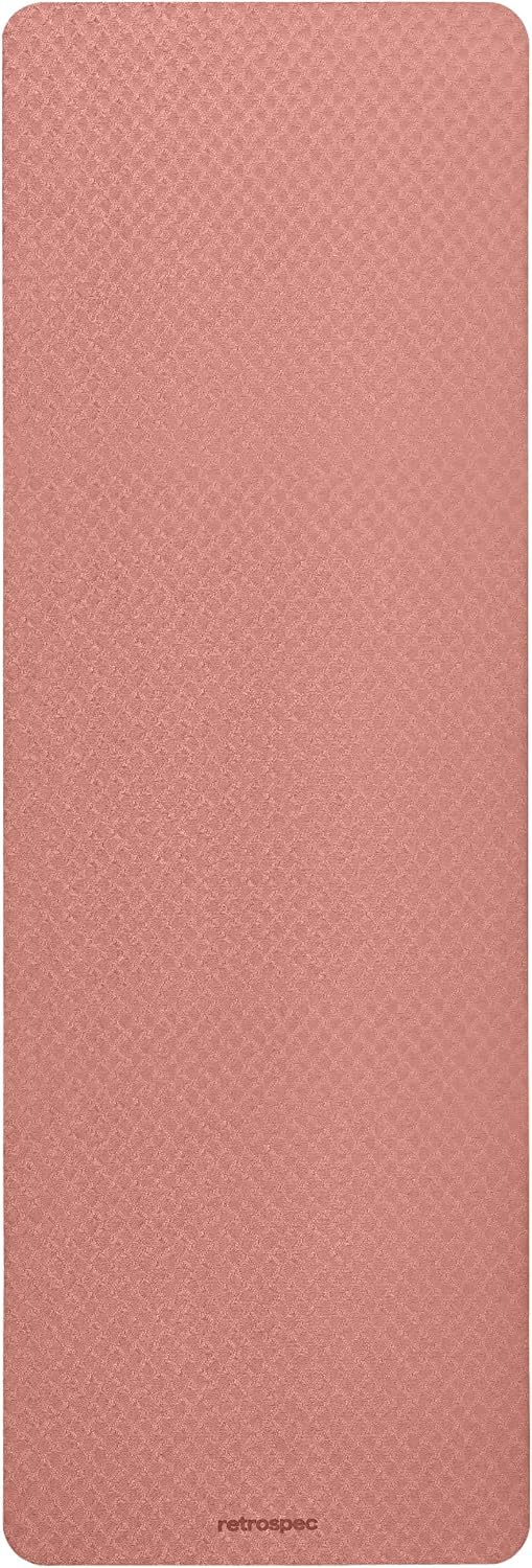 Retrospec Zuma Yoga Mat | 1/2 Inch Thick Non Slip Workout Mat | TPE Exercise Mat for Yoga, Pilates & Stretching | 72x24in