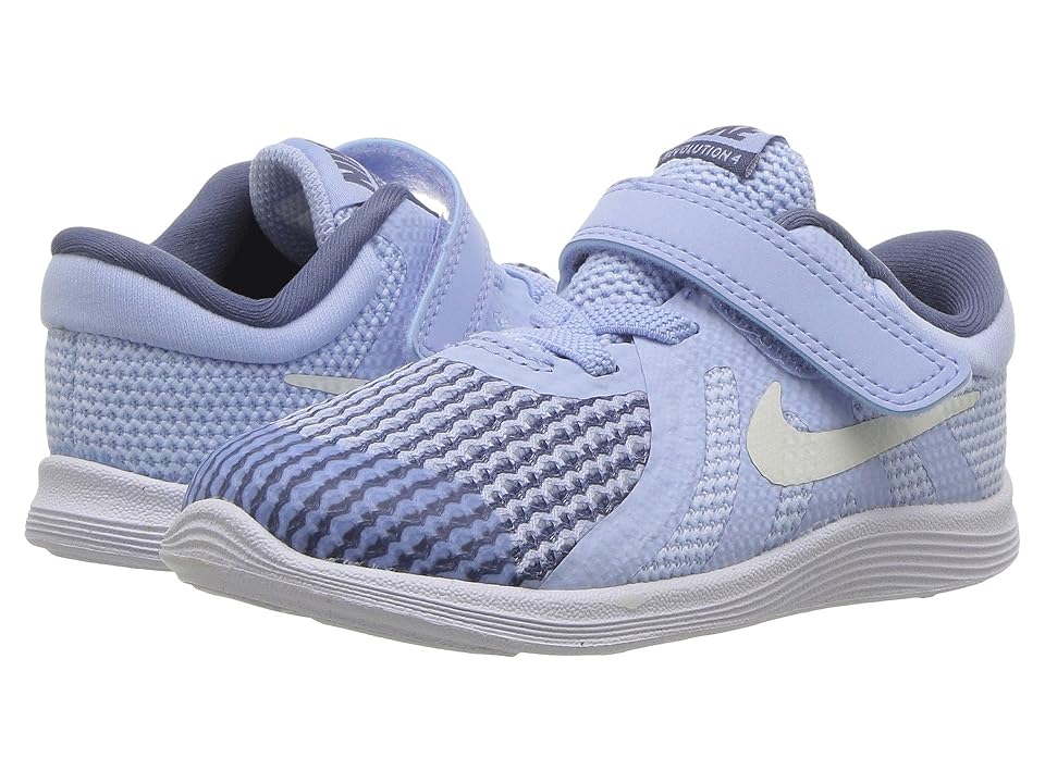 

Nike Kids Revolution 4 (Infant/Toddler) (Royal Tint/Metallic Summit White/Diffused Blue) Girls Shoes