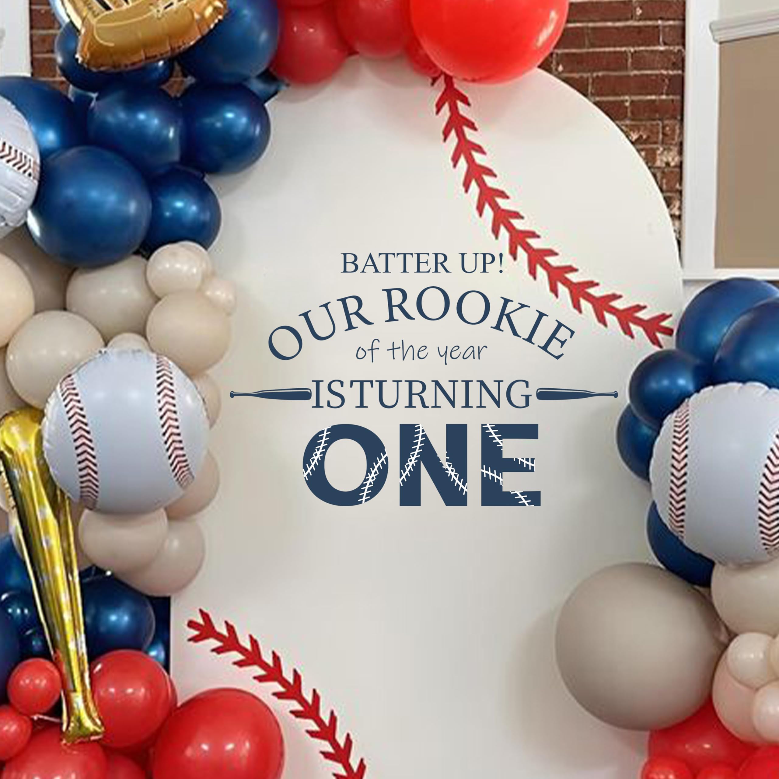 CIEQR Rookie Of The Year Wall Decals - Baseball 1st Birthday Party Decor, Wall Stickers For Baby Shower - View #4