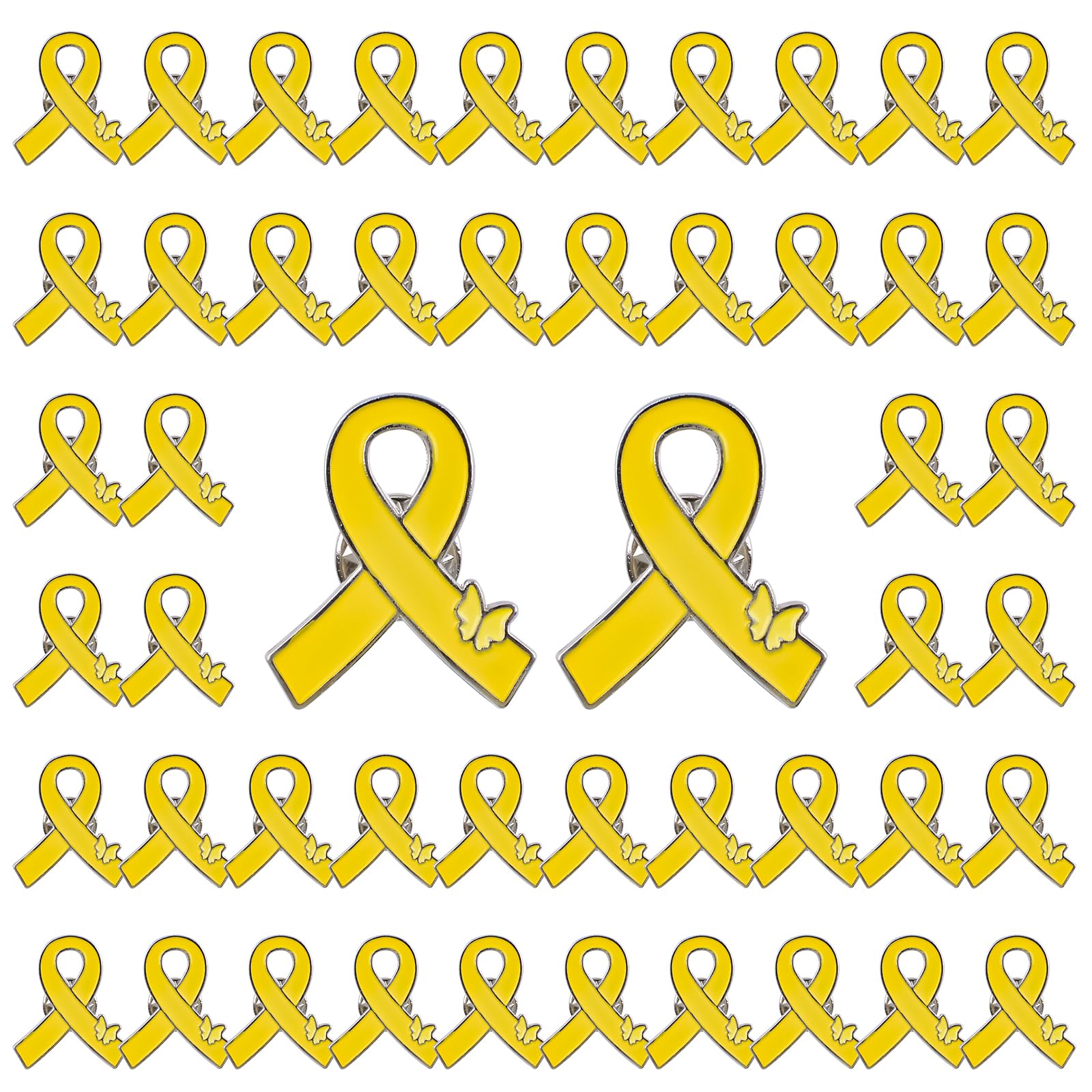 Lot De 20 Broches Papillon En Ruban Rose - Symbole De Sensibilisation Au Cancer Du Sein - En Alliage