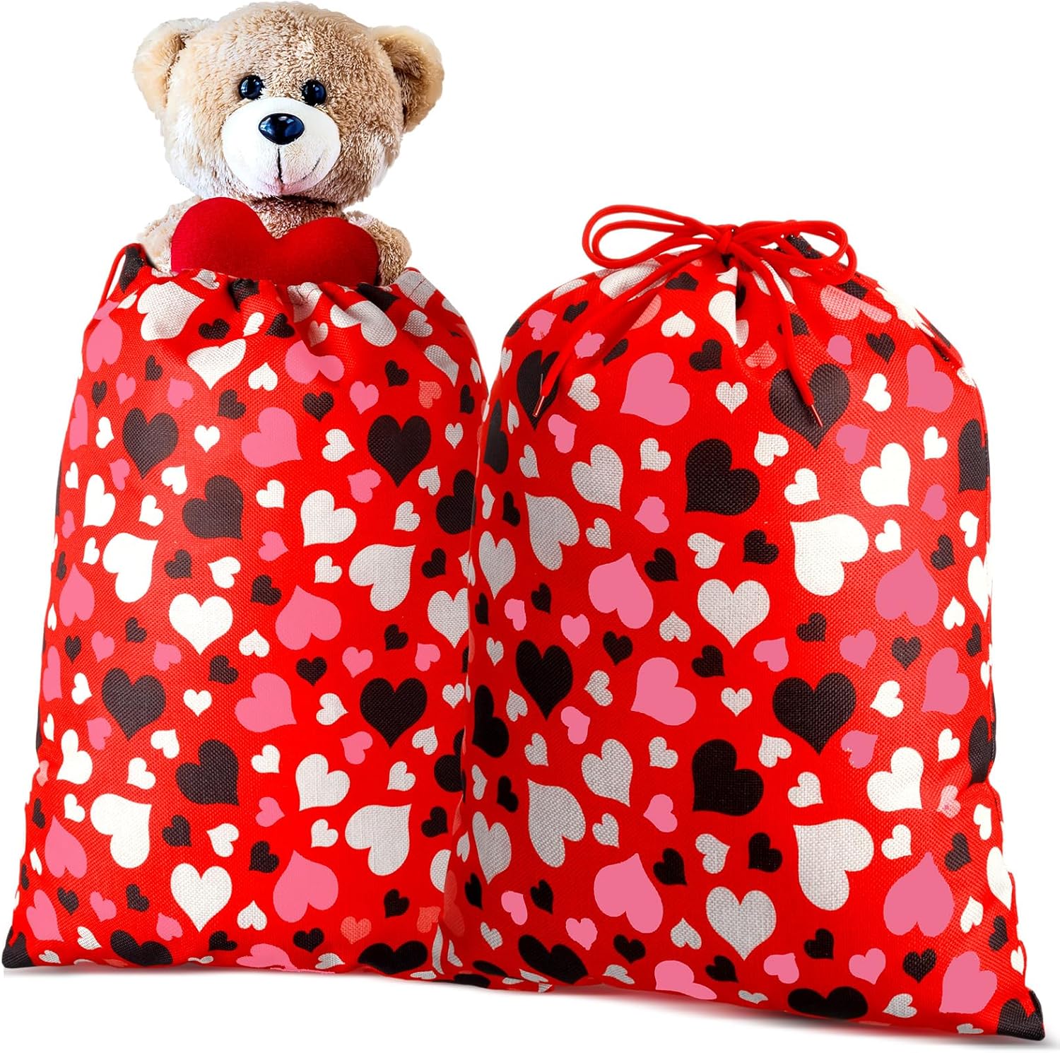 2 Pieces Large Gift Bag with Drawstring Large Canvas Gift