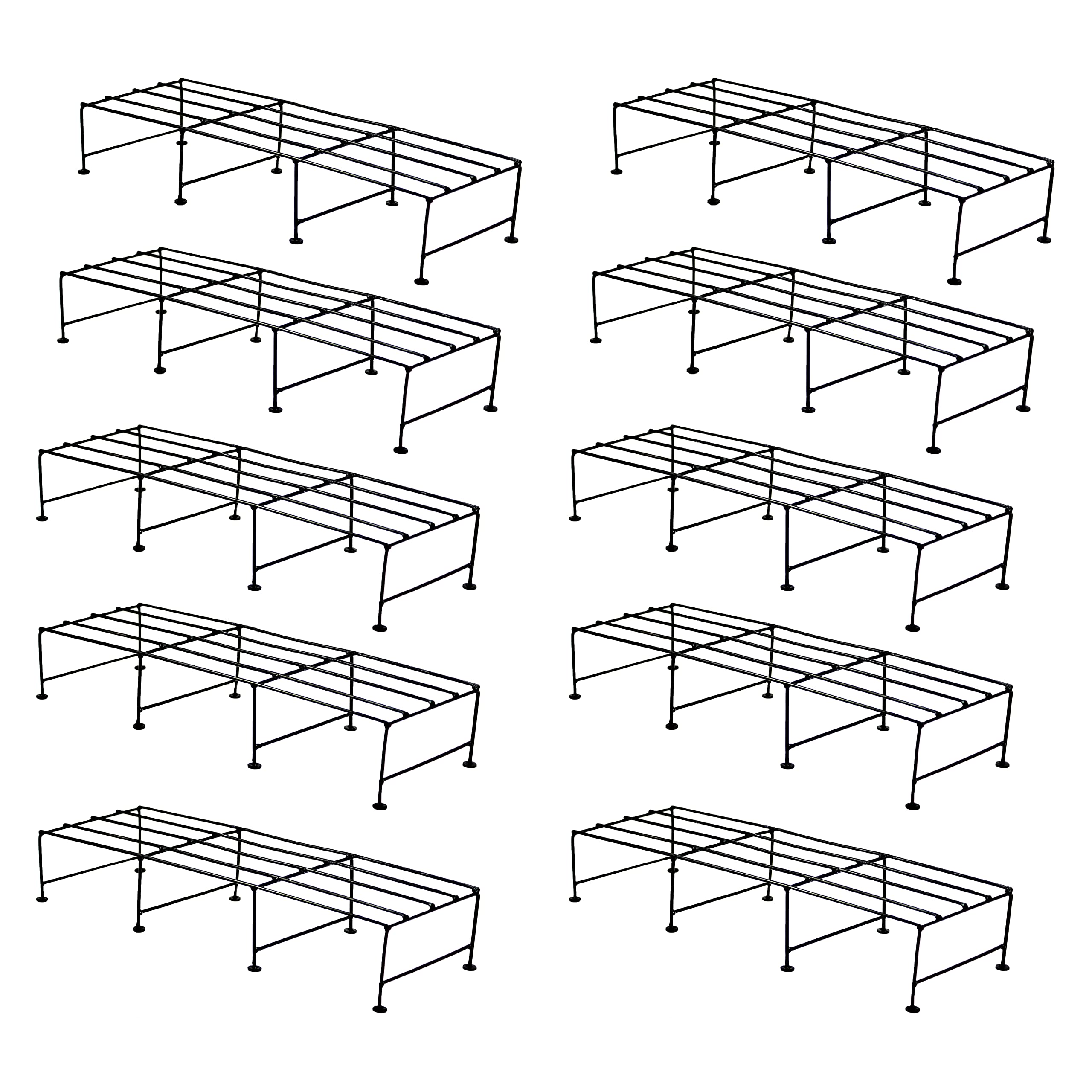 CHAECO Flower Pot/Gamla Stand - Indoor & Outdoor Plant Holder for Balcony Garden - Multipurpose Metal Stand - Rectangular Shape Design (Pack of 10) (B0C2MWQN87) Amazon Price History, Amazon Price Tracker