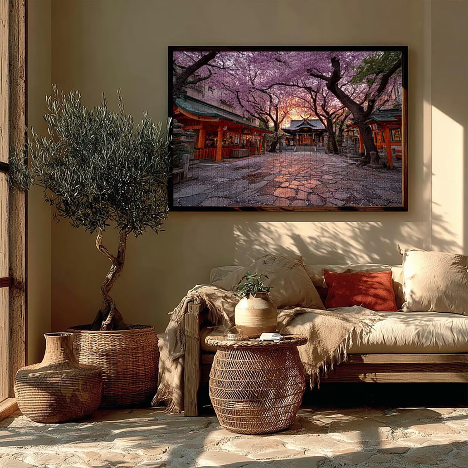 Baum Holz Puzzles 156x105cm, Sicht Jigsaw Puzzles 5000 Teile für Erwachsene Mit Box, EIN Herausforderndes Rätsel Game, Farbenfrohes Legespiel, Geeignet für die meisten Gruppen, Geschenke, 2-9559