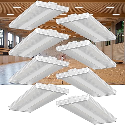 Lightdot Paquete de 8 luces LED para tienda de bahía alta, 2 pies, 150 W, 21500 lúmenes, 140 LMW 600 W HPS equivalente Luz de día de 5000 K, luz