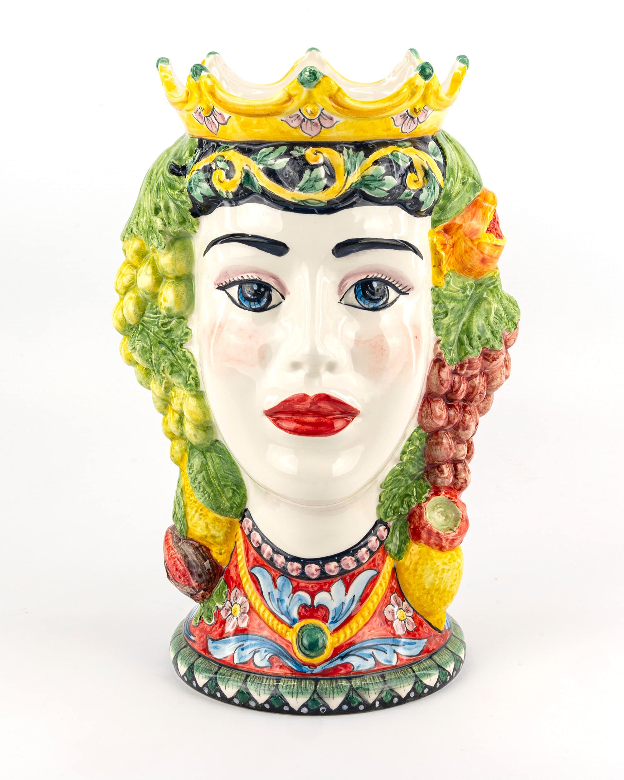 Ceramika CEAR - Sycylijska jeżyna głowa H 37 cm Handmade Caltagirone Head
