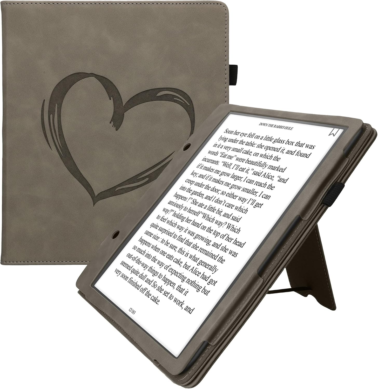 kwmobile Case Compatible with Amazon Kindle Scribe (2022/2024) Case - Cover for eReader with Magnetic Closure - Grey