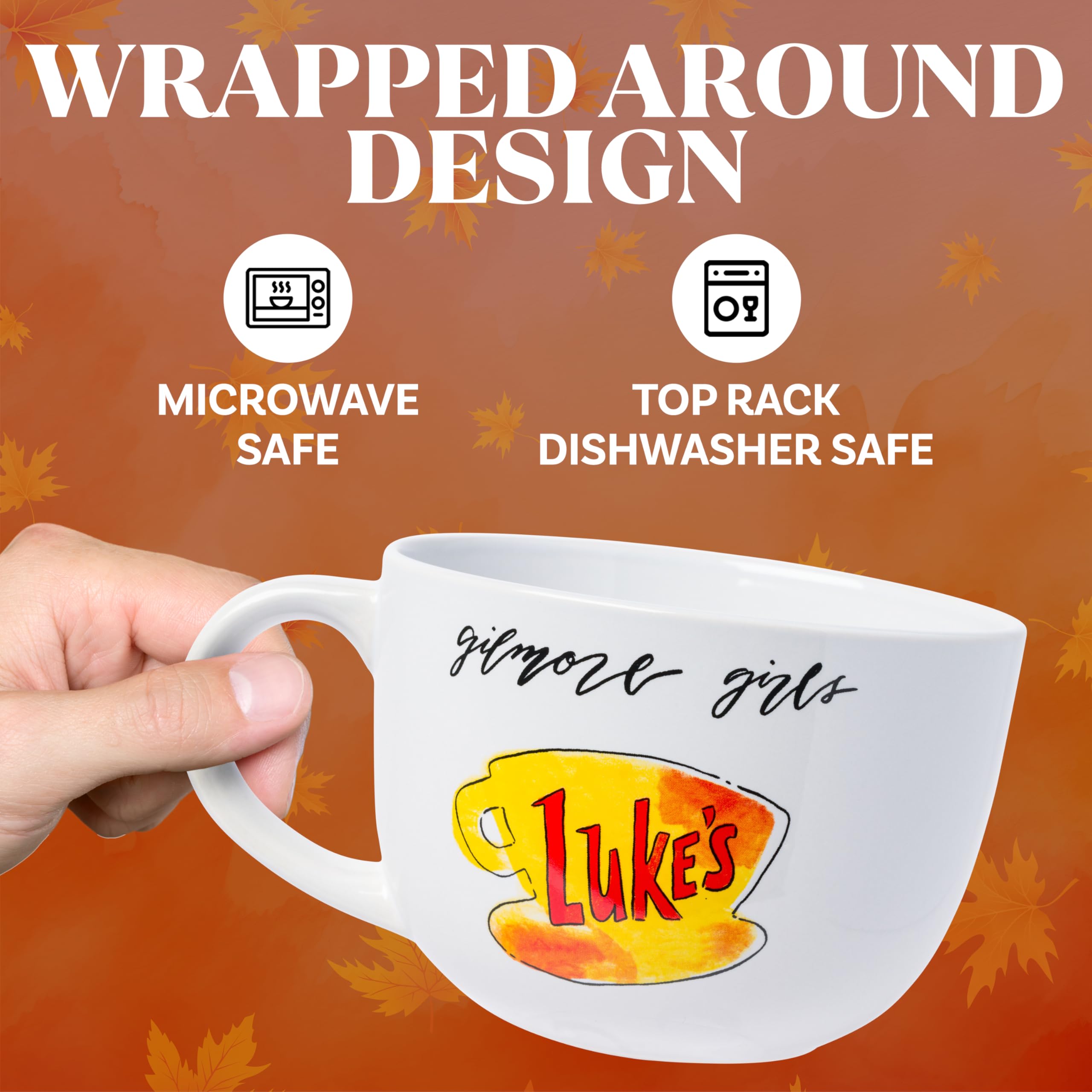Silver Buffalo Gilmore Girls Lukes Logo - Tazza da zuppa in ceramica, 680 ml