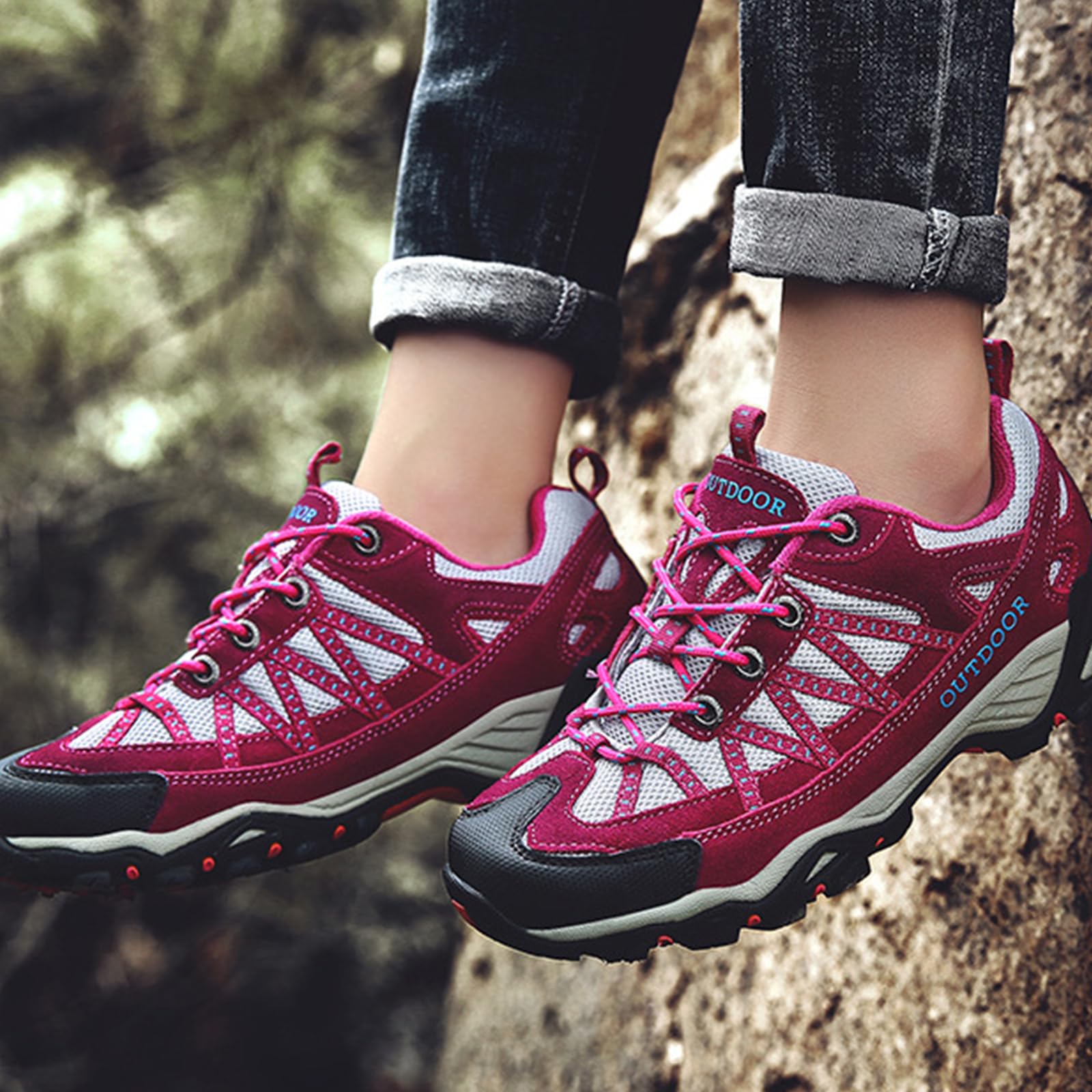 Zapatos de Senderismo Mujer Zapatillas de Trekking | Ligeras,Transpirable,informales,cómodos,Trail Running,montaña,Camping,al Aire Libre,viaje