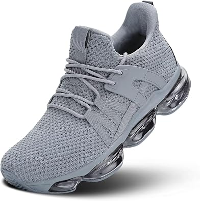 Kapsen Mens Air Cushion Running Shoes Slip on Walking Tennis Casual Fashion Sneakers Comfort Non Slip Work Sport Athletic Trainers