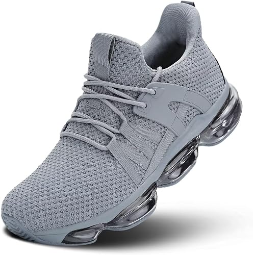 Kapsen Mens Air Cushion Running Shoes Slip on Walking Tennis Casual Fashion Sneakers Comfort Non Slip Work Sport Athletic Trainers