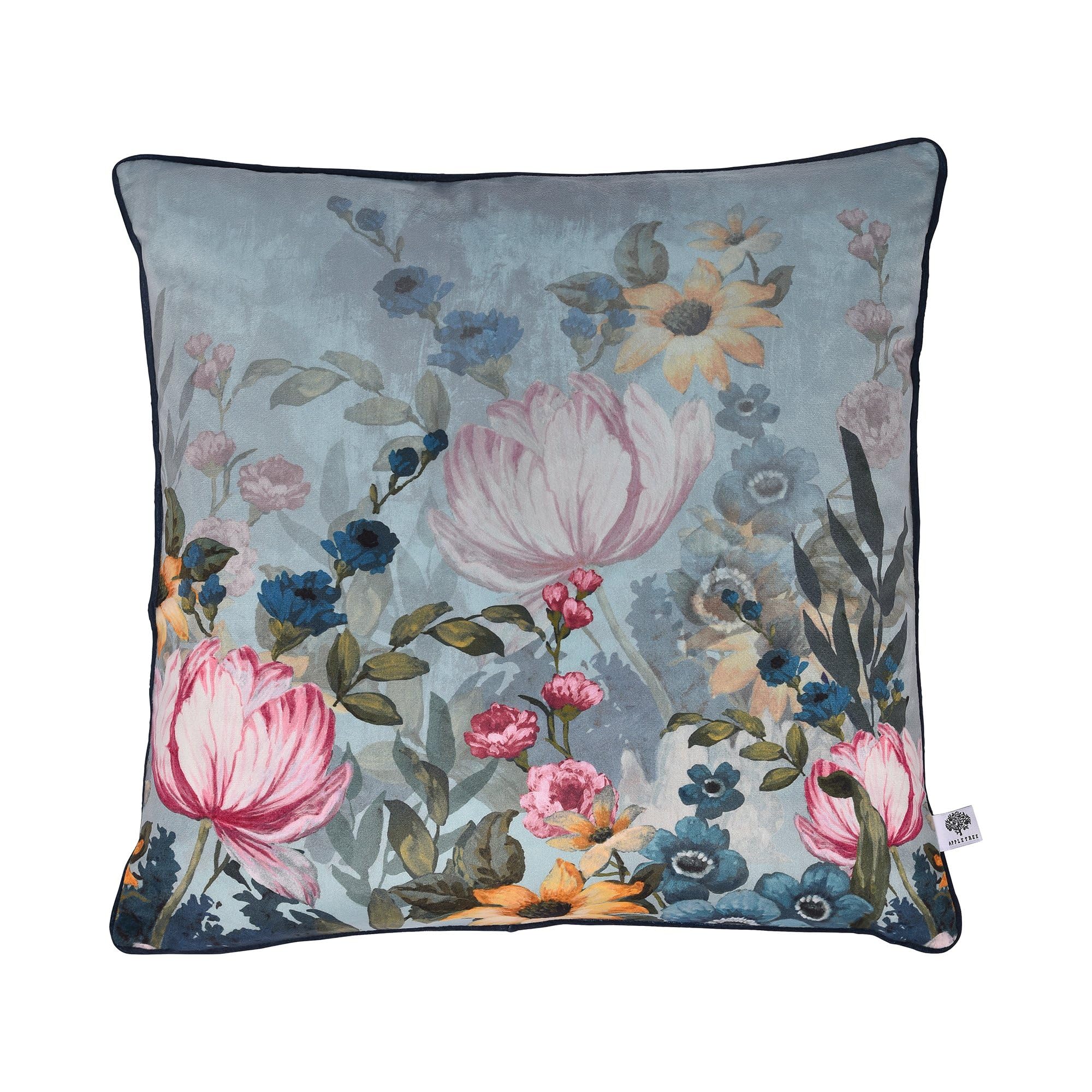 Appletree Teal Velvet Filled Cushion 43 cm x 43 cm
