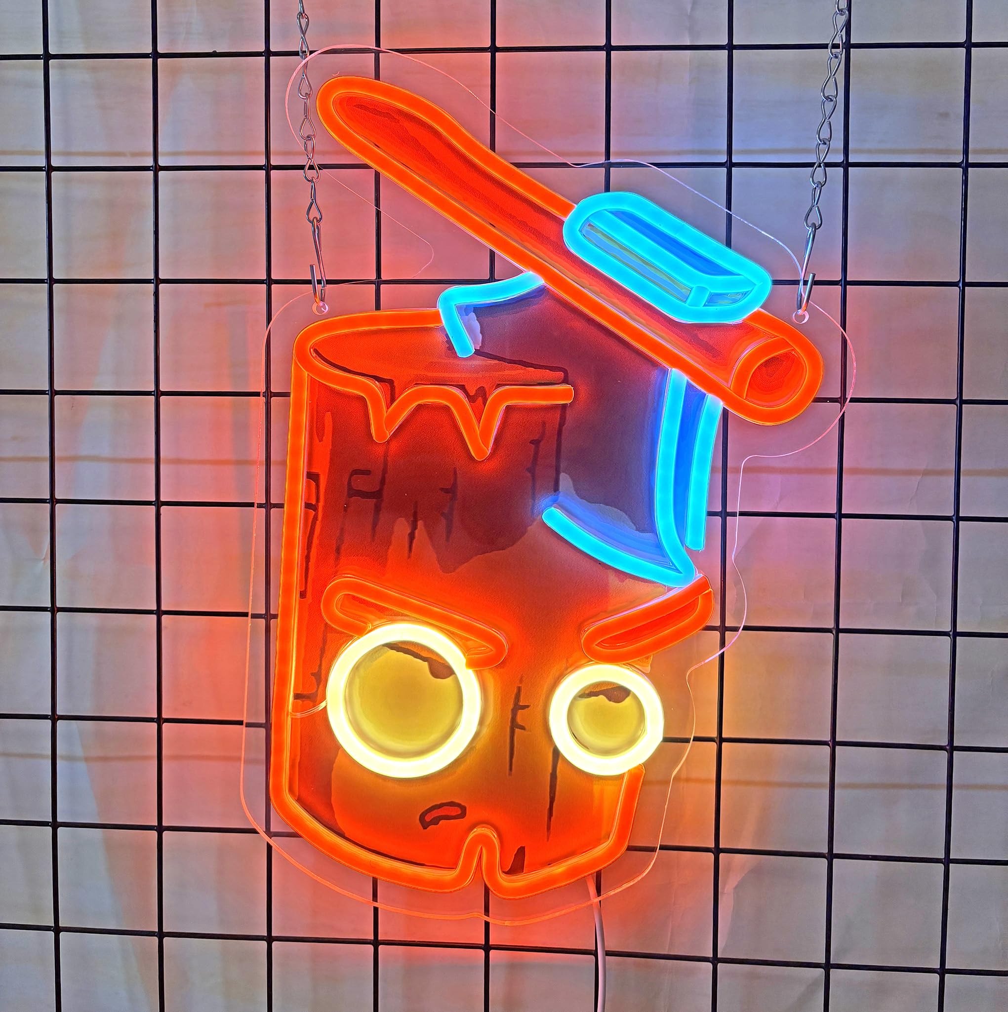Wood and Ax Neon Sign Car Led Light Up Sign Pop Art With UV Printed background Room Wall Decor Man Gaming Room, Kids Room, Bar Decoration, Birthday Party Gifts