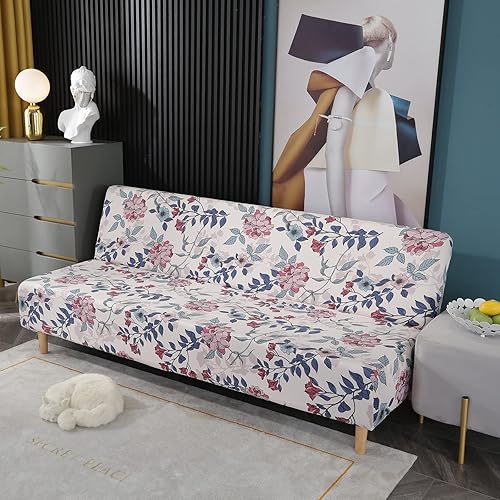 Miniatura 2 de Funda estampada para futón, fundas elásticas para sofá cama, tamaño matrimonial, individual, queen, sin brazos, fundas protectoras con parte