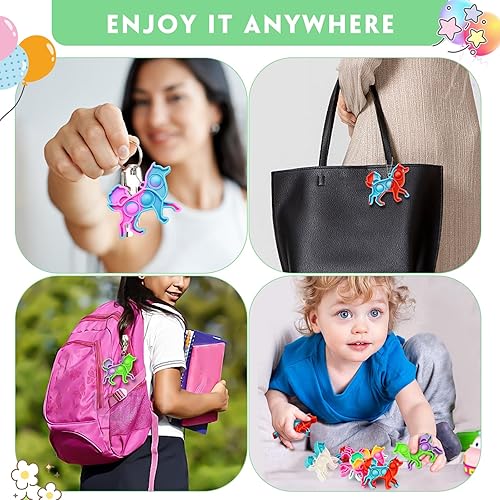 Miniatura 6 de Juguetes para ansiedad a granel para niños, regalos de fiesta de cumpleaños para niños, 20 unidades de lindos juguetes para la ansiedad de perro,