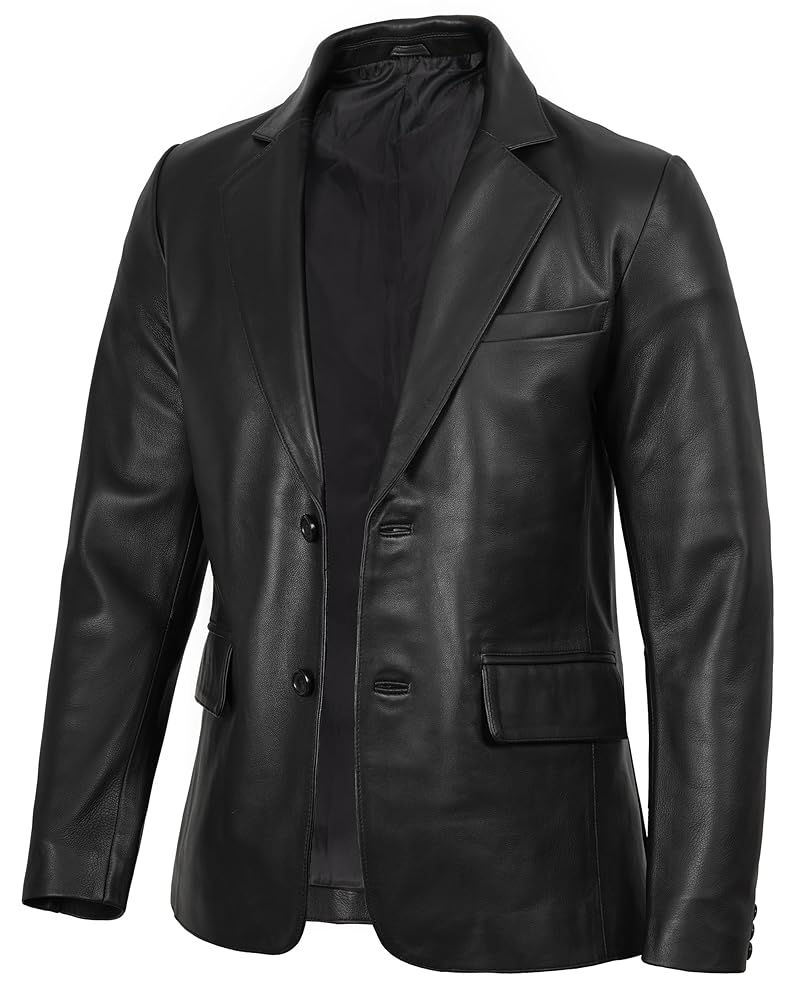 ジャケット・アウター LEATHER COMBINATION DOUBLE LAPEL COAT YSERB Men's Faux Leather Jacket Double Lapel Casual Work
