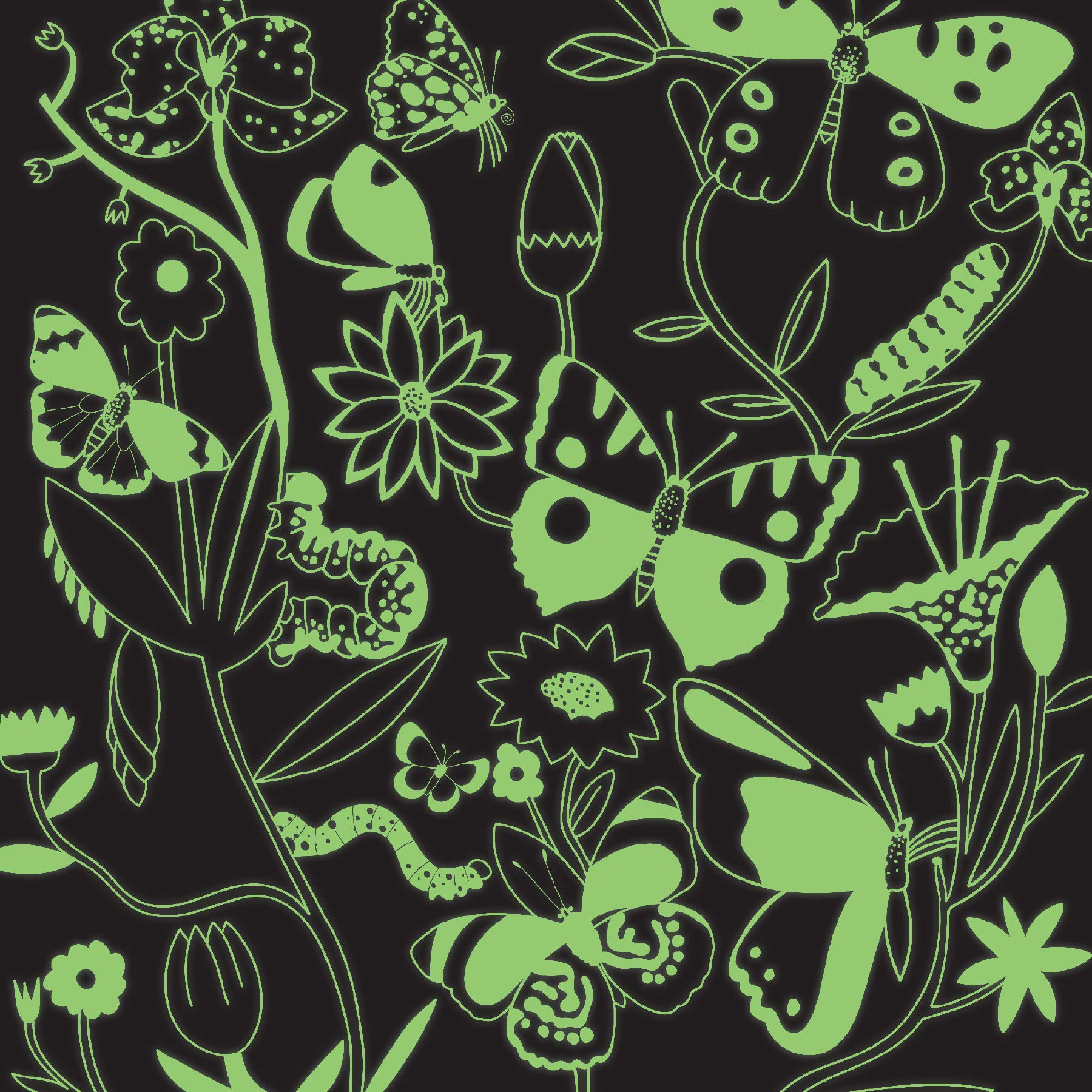 Mudpuppy Butterflies Illuminated 500 Piece Glow in the Dark Family Puzzle from Mudpuppy - 20" x 20" Glow in the Dark Puzzle, Perfect Family Activity, Ages 8+ - Image 3
