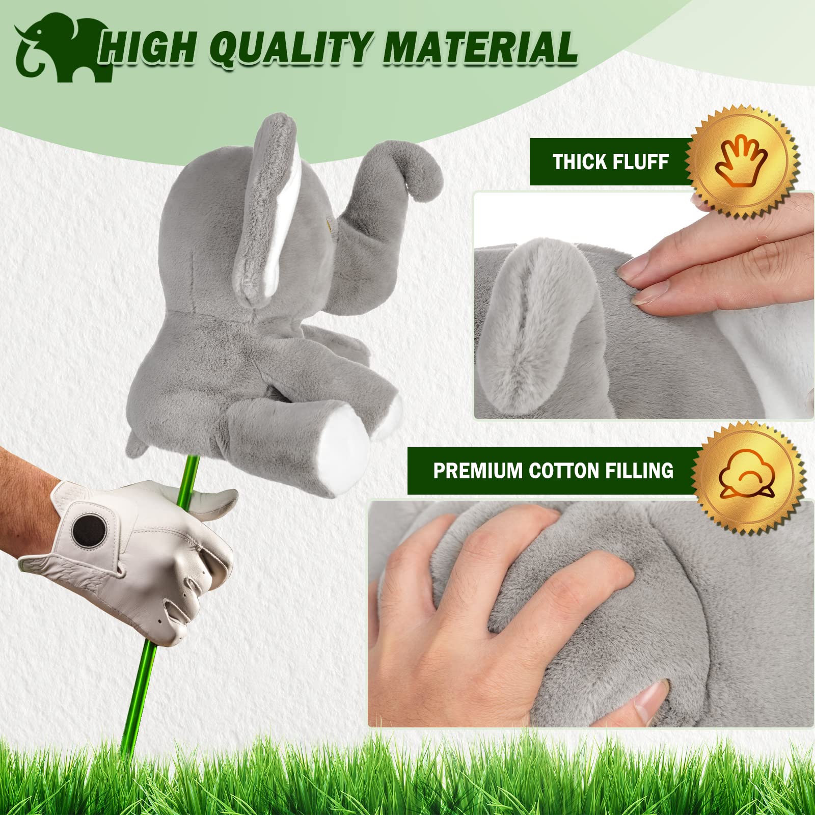 Golf Club Driver Headcovers Grey, 460cc Great Gift Idea for Men Women Who Love Golf Also for Kids