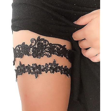 White Lace Bridal Garters for Weddings