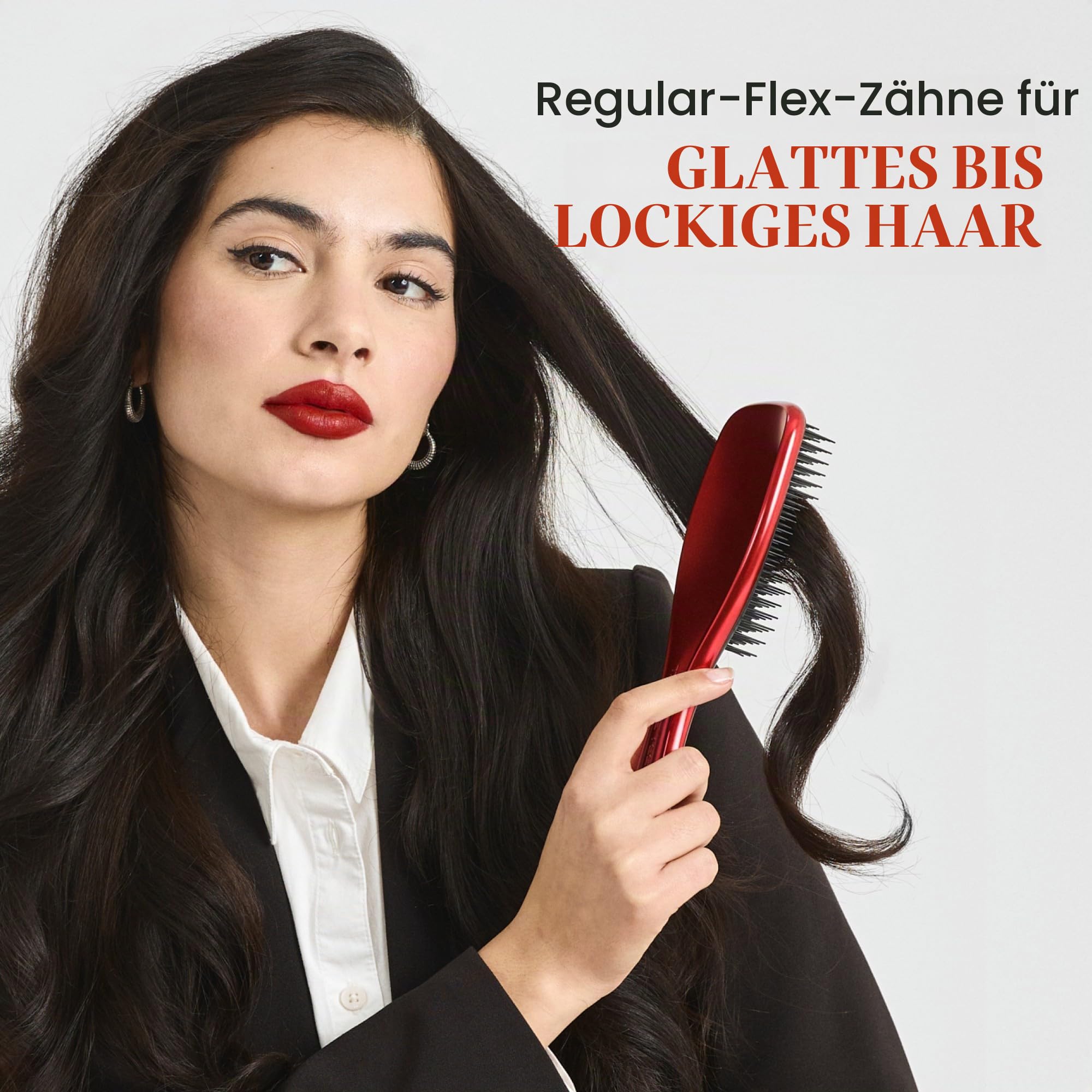 Tangle Teezer x The Devil Wears Prada Ultimate Detangler Haarbürste–Nasses & Trockenes Haar–Entwirrungsbürste für Alle Haartypen–Zweistufige Borsten Reduzieren Haarbruch & Knoten – rotes Chrom-Finish