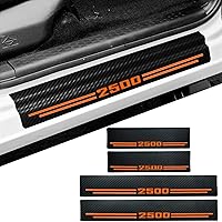 Vista 11 de Accesorios de Coche con Texto Personalizado Placa de Umbral de Puerta de Fibra de Carbono Protector de Entrada de Puerta Auto Escudo Anti-Arañazos