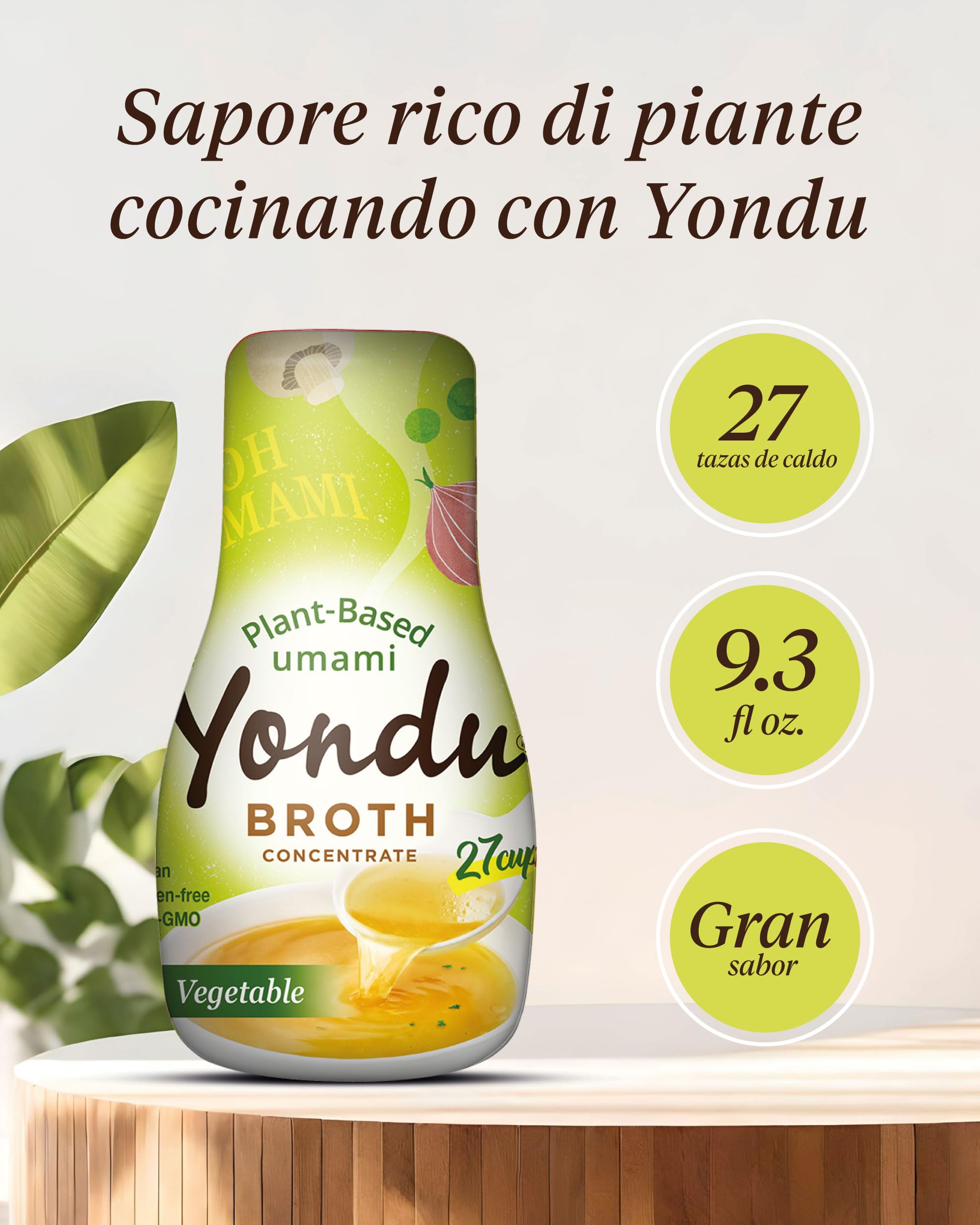 Yondu Concentrado de Caldo Vegetal 275ml - Salsa Vegetariana a Base de Plantas