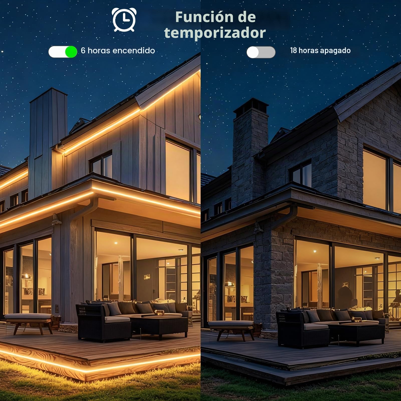 CCILAND COB Tira LED de 15 m, luz blanca cálida 2700 K, 24 V Tira LED regulable con temporizador, impermeable, cinta LED flexible autoadhesiva para el hogar, cocina, interior, exterior, DIY