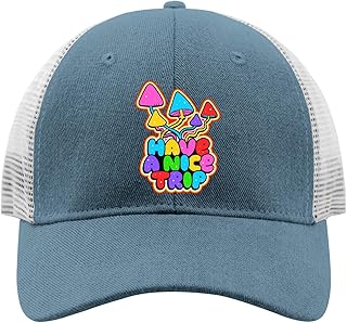 Caps Have a Nice Trip Dad Hat, Vintage Cap for Men SkyBlue