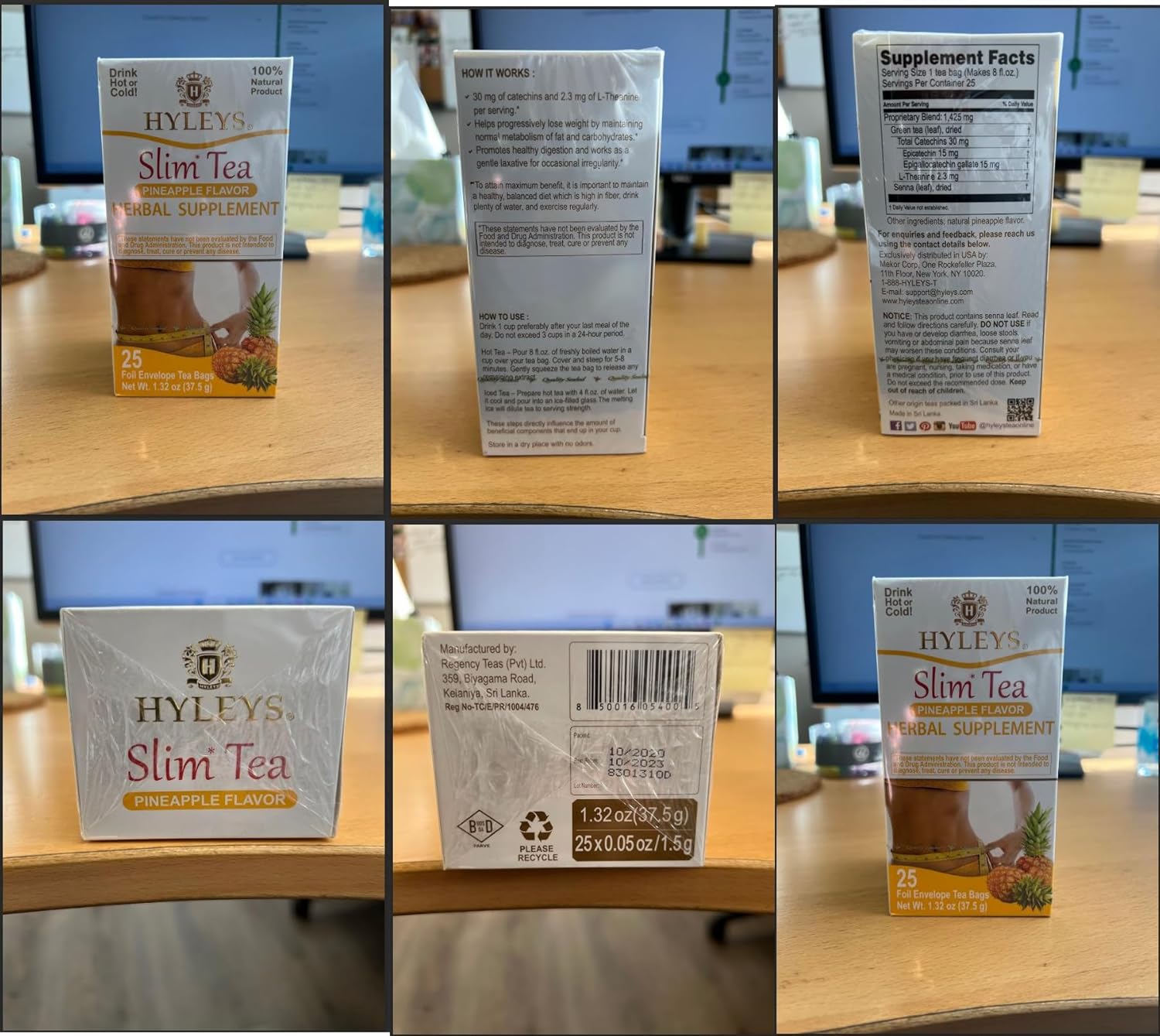 Hyleys Slim Tea Acai Berry Flavor - Weight Loss Herbal Supplement Cleanse and Detox - 25 Tea Bags (1 Pack)