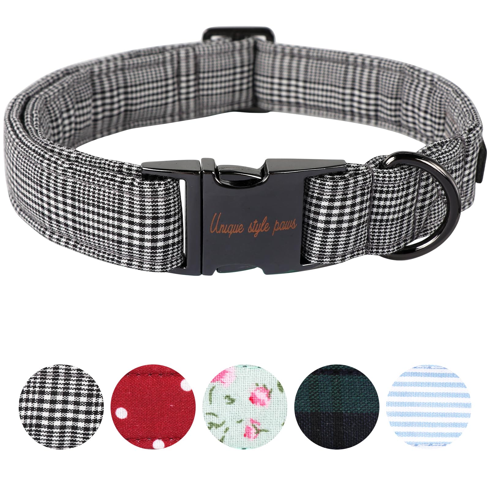 Unique Style Paws Hundehalsband Halsband Verstellbare Halsbänder oder Hundeleinen für Hunde und Katzen Klein Mittelgroß Groß
