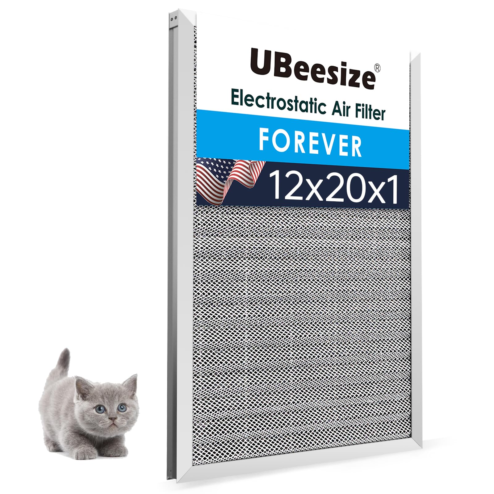 Filtre à air lavable MERV 8 réutilisable et permanent UBeesize - 8