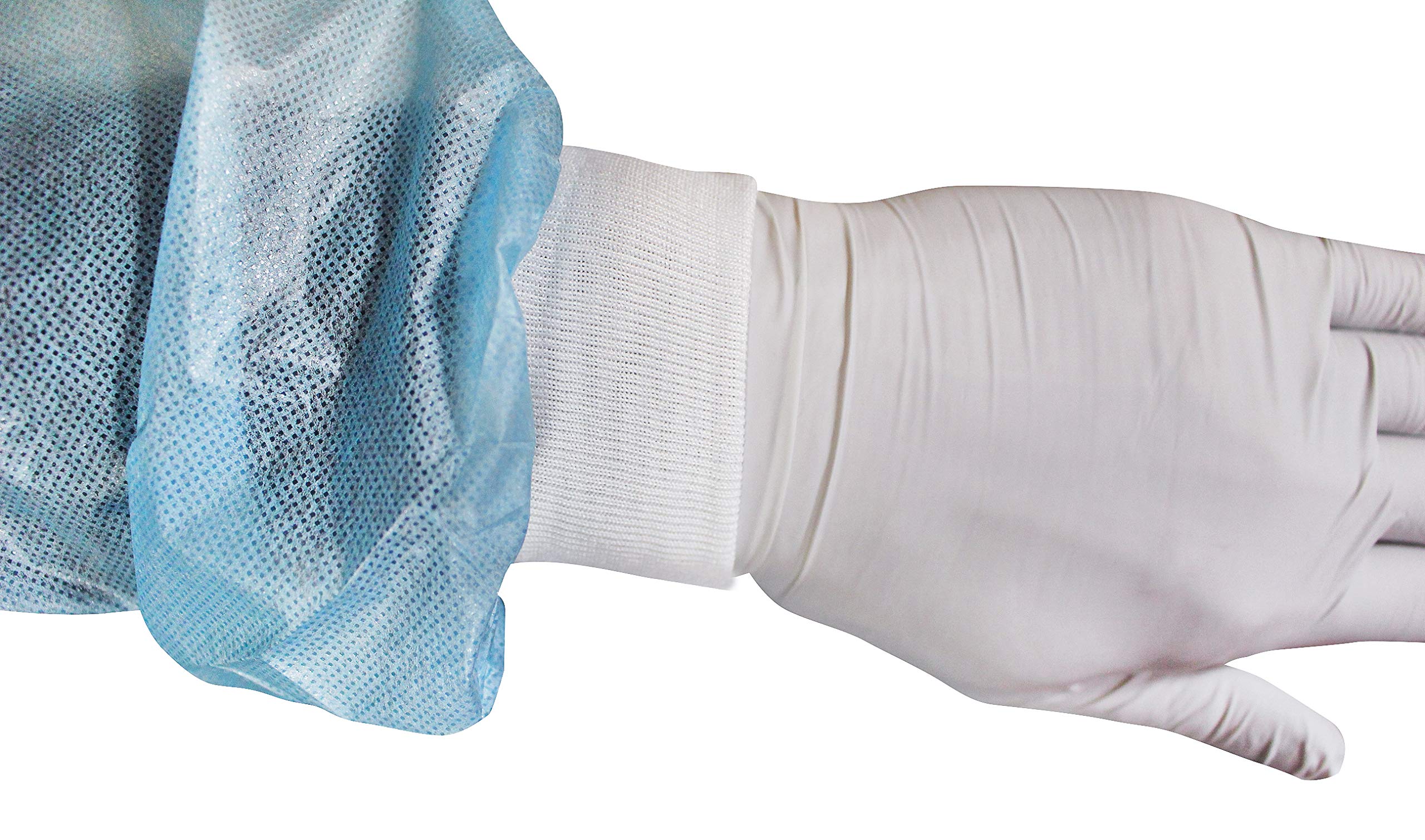 Medi-Inn - Camice di protezione in PP con polsini in maglia | non sterile anti-infezione con rivestimento completo in PE | 139 x 139 cm, blu, 100 pezzi