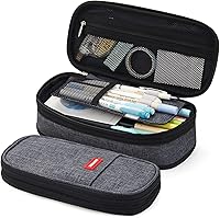 Vista 9 de EASTHILL - Estuche de gran capacidad para oficina, universidad, escuela, almacenamiento grande, bolsa de alta capacidad, organizador de caja azul