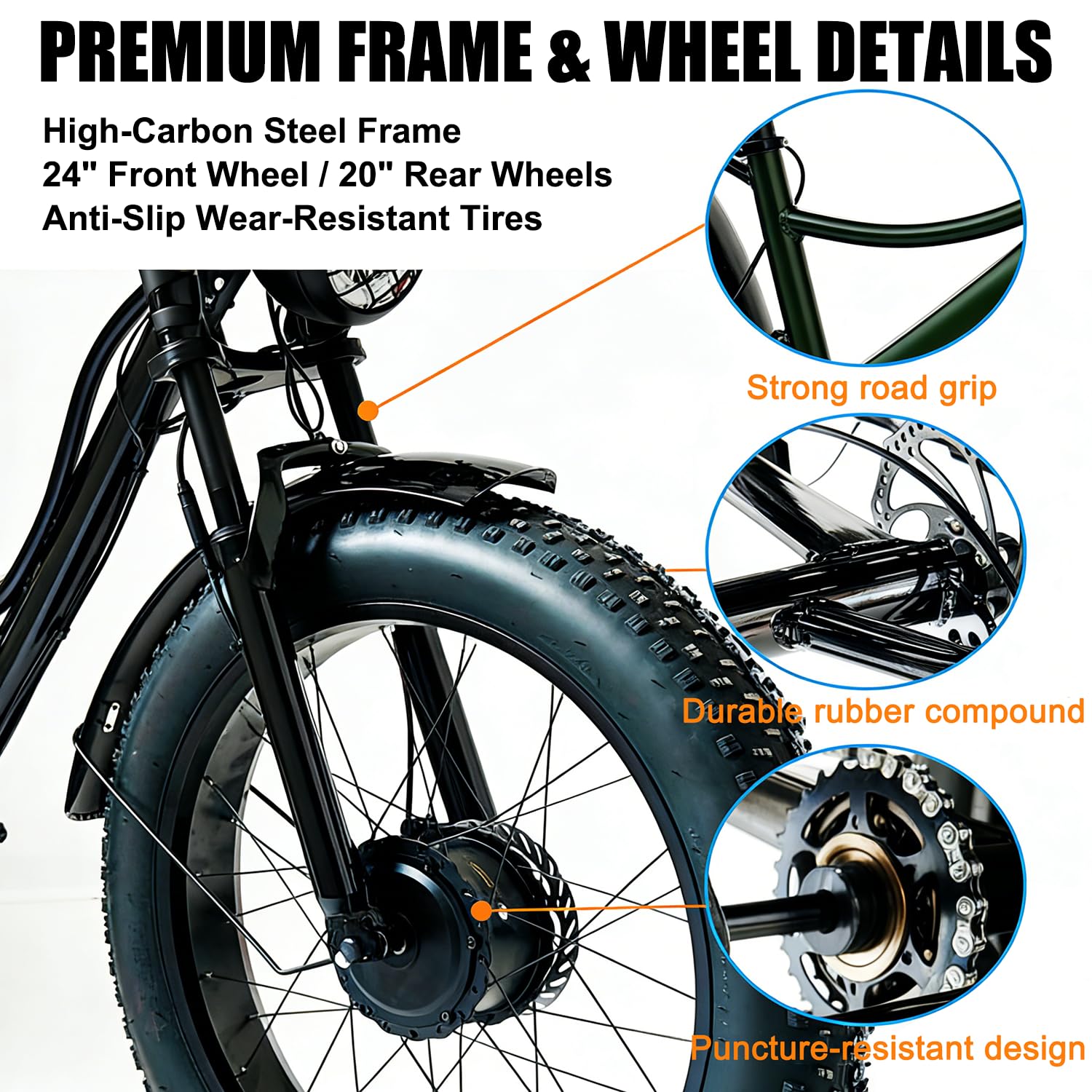 Triciclo Elettrico Adulti,18Ah Lunga Autonomia, Veicolo Elettrico a Tre Ruote Stabile con Cestino Posteriore, 7 velocità, Freni a Disco, per Spesa, Pendolarismo e Tempo Libero Black
