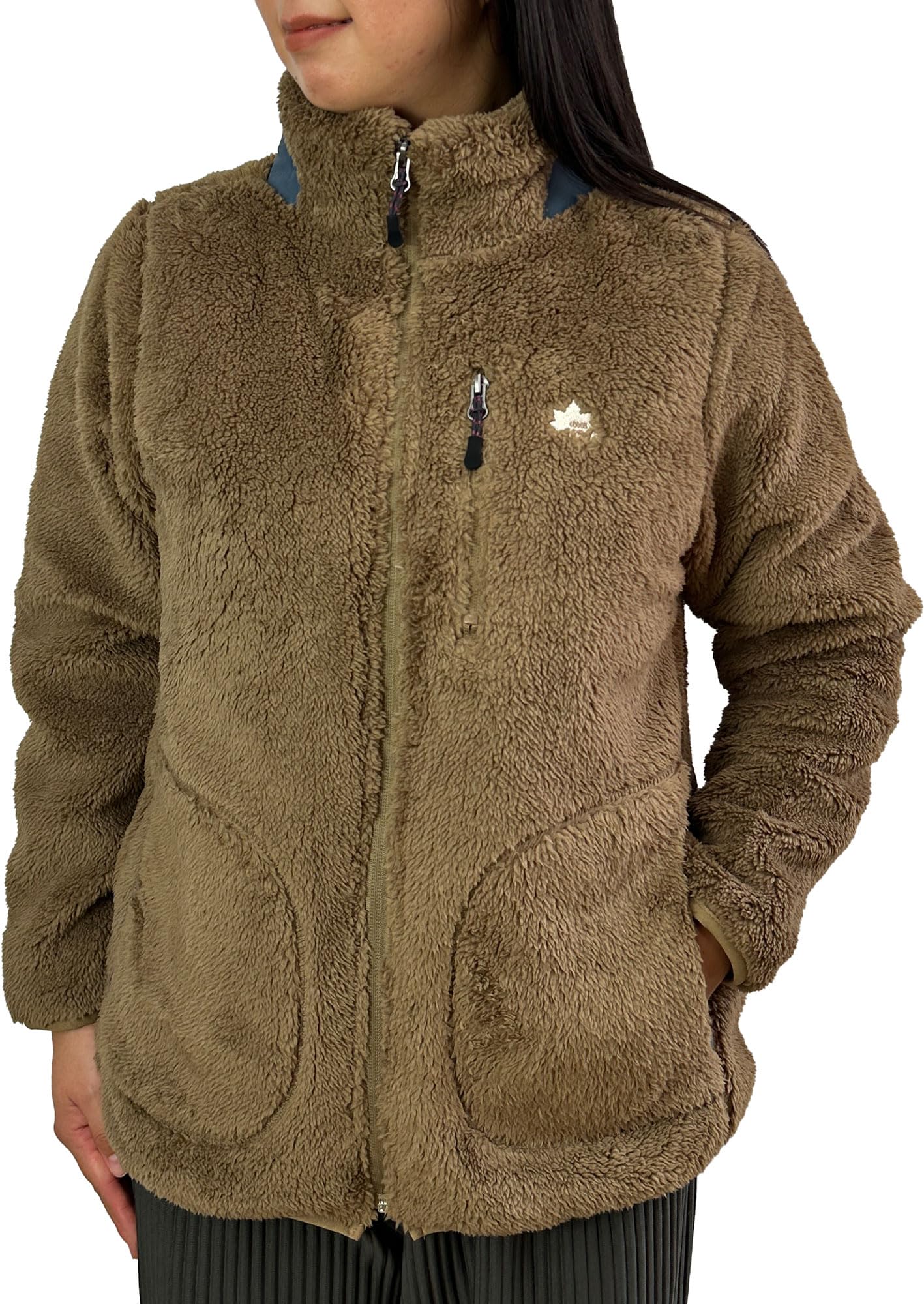 [ロゴスパーク] レディース 裏地付きシャギーボアジャケット M,L,LL