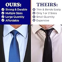 Vista 4 de 100 estancias de plástico para camisas de vestir para hombre, insertos de cuello de camisa de plástico, estancias de cuello de plástico