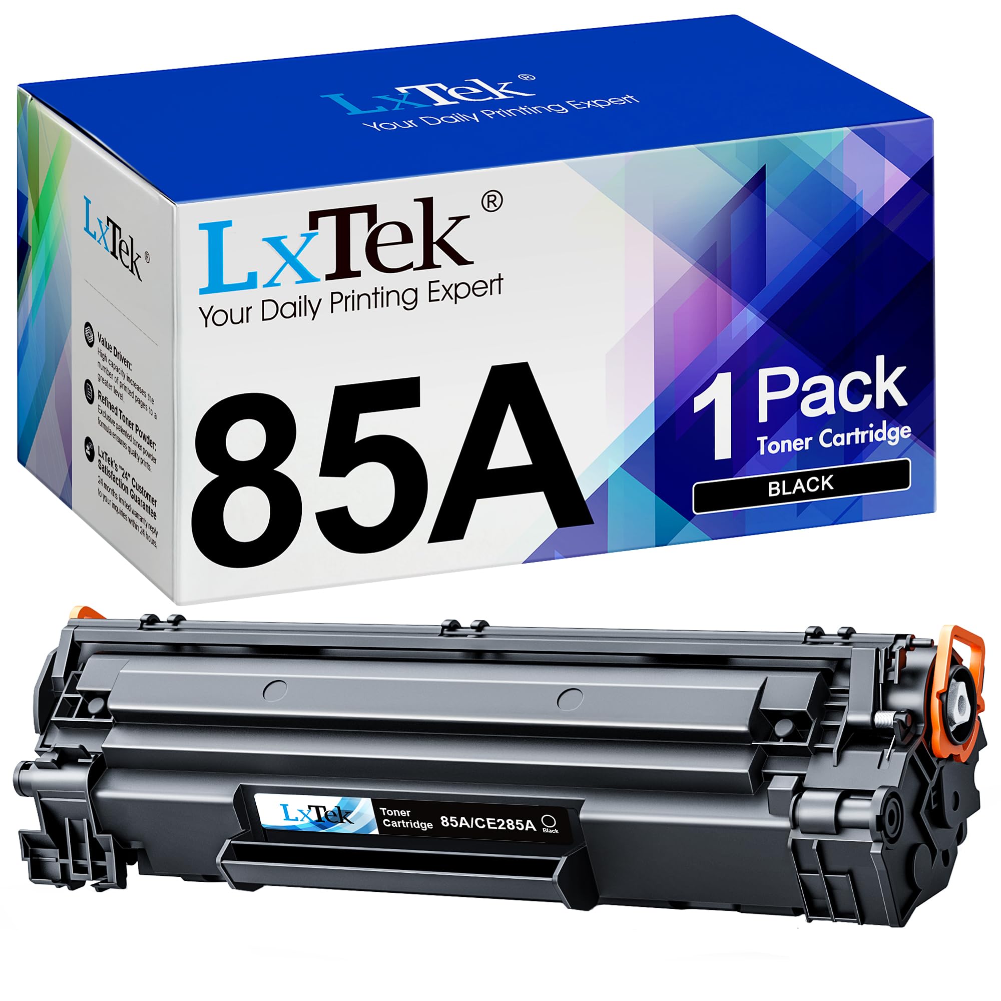 LxTek Compatible Toner Cartridge Replacement for HP 85A CE285A to Compatible with Laserjet Pro P1102W P1109W M1217NFW M1212NF (Black, 1 Pack)