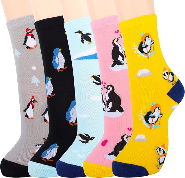 Jeasona Penguin Socks for Women 4-7 Penguin Gifts for Women Penguin Socks Cotton Cute Animals
