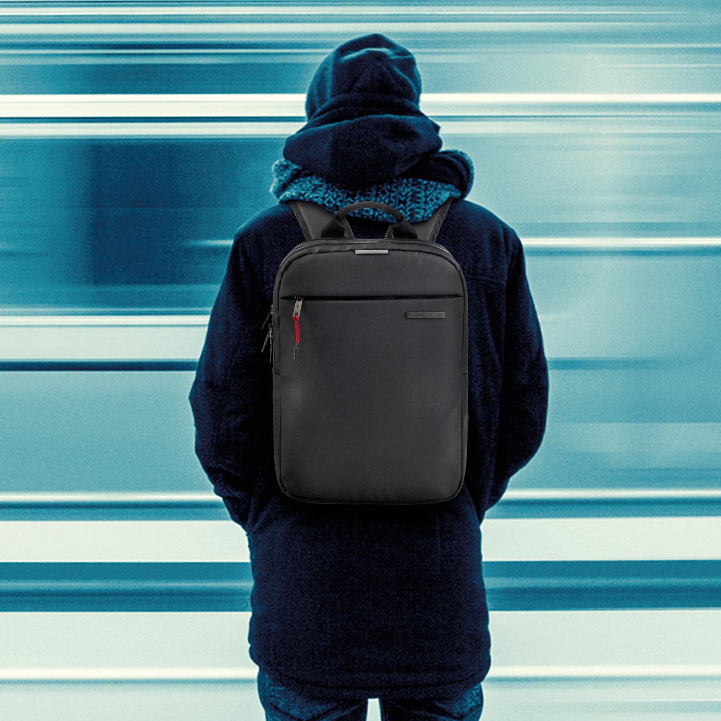Miquelrius - Zaino per computer da 13 l, tasca antifurto RFID, dettagli riflettenti, chiusura di sicurezza, adattabile trolley, zaino portatile + tablet, idrorepellente
