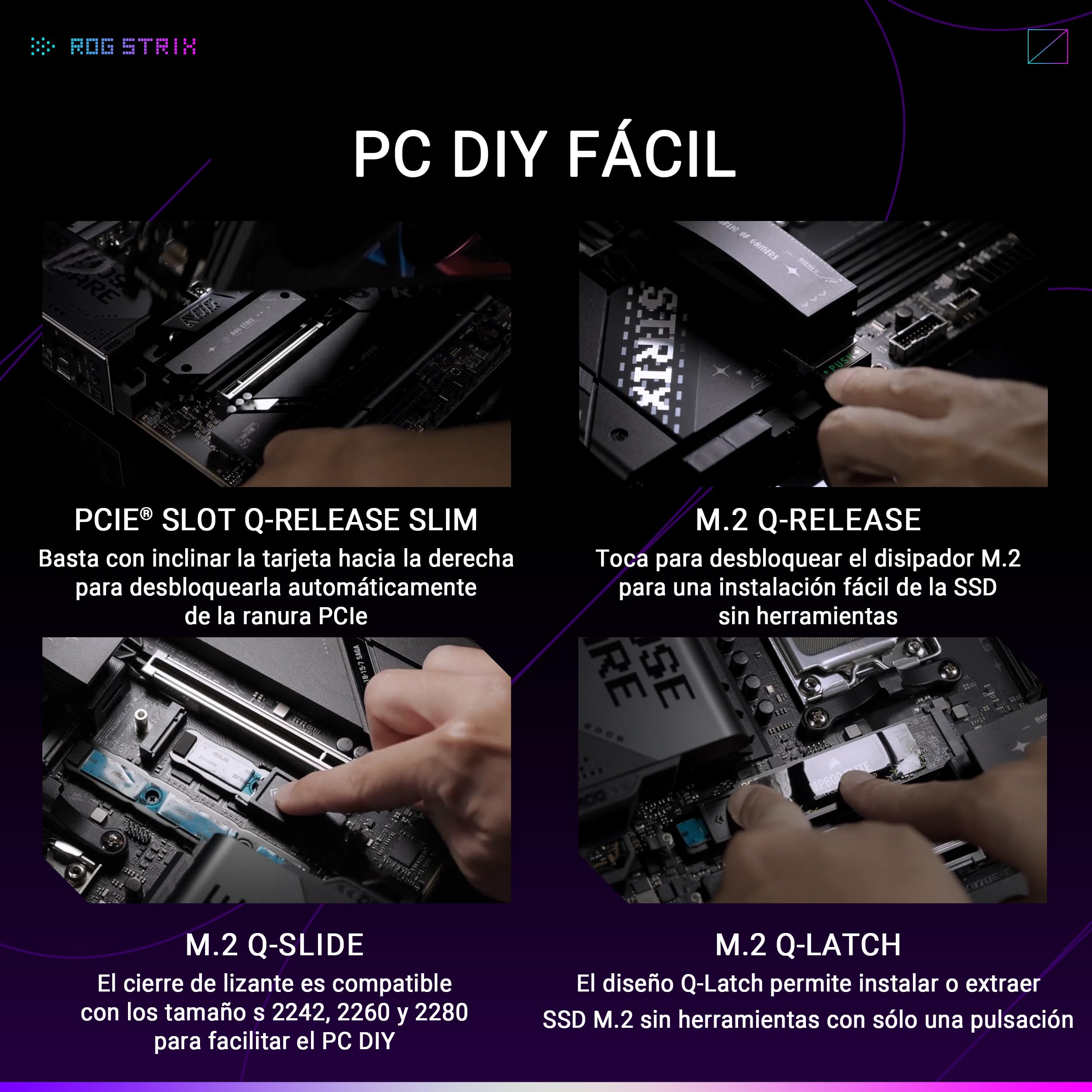ASUS ROG Strix X870E-E Gaming WiFi - Placa Base AMD ATX, 18+2+2 etapas de Potencia, DDR5, 5X M.2, PCIe 5.0 Compatible con GPU de última generación, WiFi 7, USB 20G con PD 3.0 de hasta 30 W