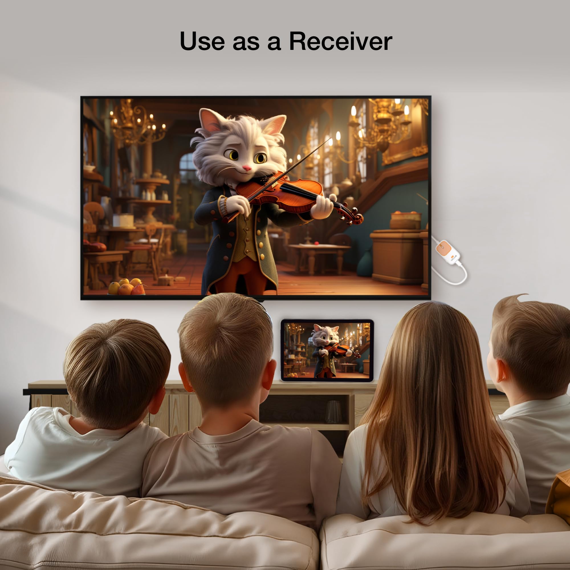 EZCast Pocket Plus – kabelloser Display-Receiver & -Sender | USB-C & USB-A kompatibel | Miracast- und AirPlay-Unterstützung | funktioniert ohne DP-Alt-Modus | Perfekt für Meetings, Bildung und