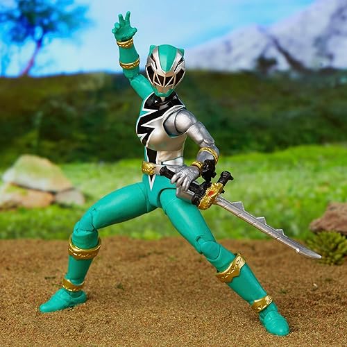 Miniatura 6 de Power Rangers Lightning Collection Dino Fury Green Ranger - Figura de acción a escala de 6 pulgadas, juguetes y figuras de acción para niños a
