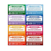 Vista 1 de Dr. Bronner's Pure-Castile Magic Bar Soap (5 oz Variety Pack) Almond, Unscented, Lavender, Peppermint, Citrus, Rose, Tea Tree, & Eucalyptus - Made